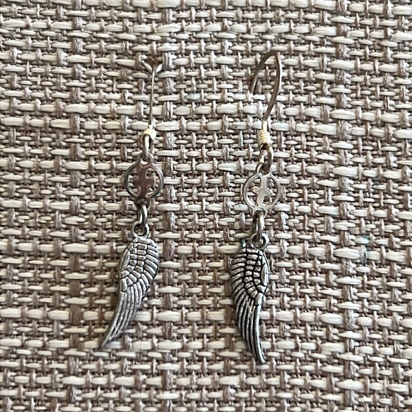 EUC Silver Wings 1.75” Dainty Dangle Earrings - Picture 5 of 5